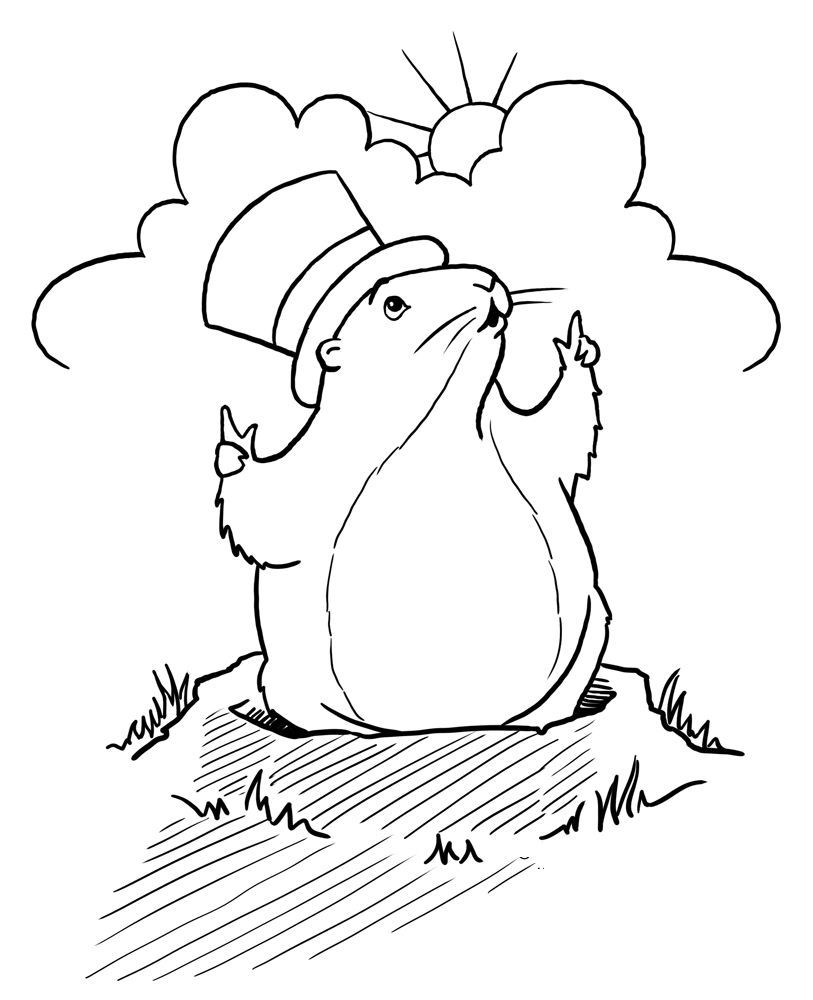 813x1000 Groundhog Day Coloring Sheet Preschool Groundhog Day