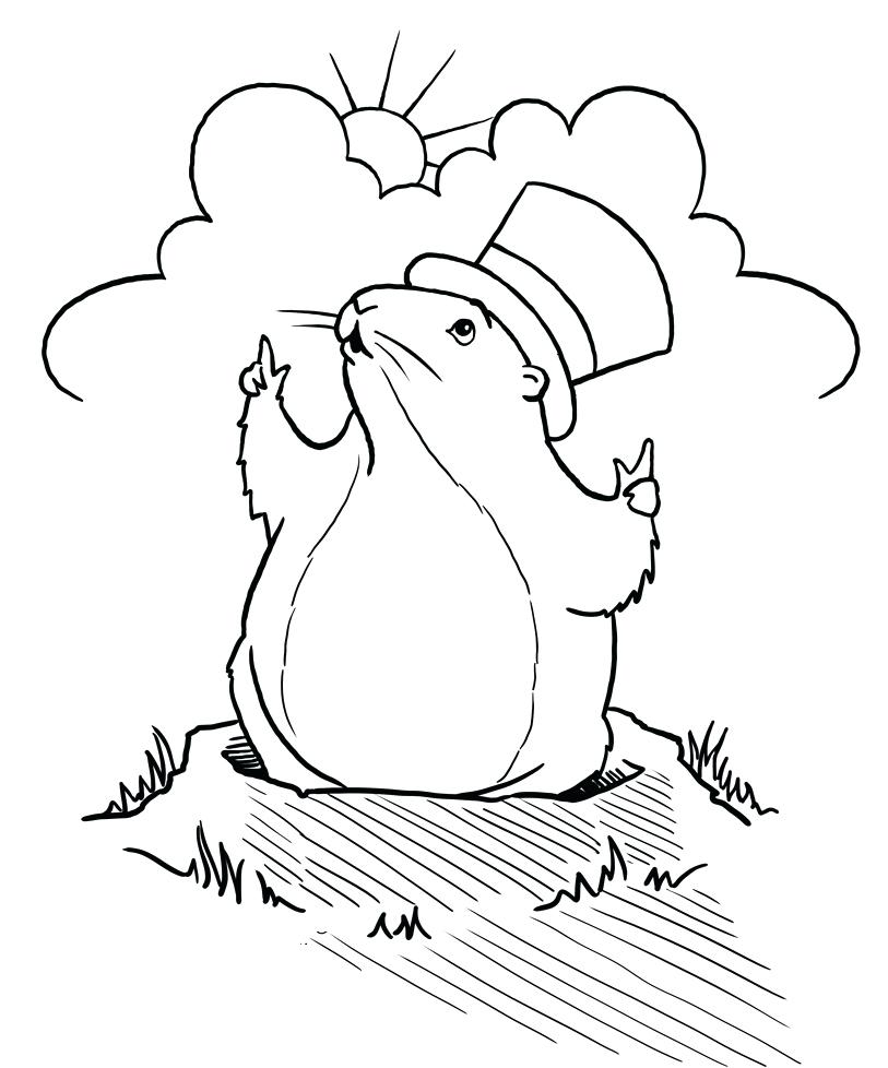 813x978 Coloring Groundhog Day Printable Coloring Pages