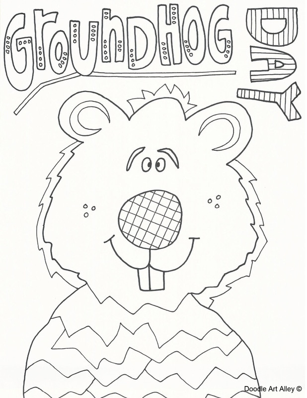 618x800 Groundhog Day Coloring Pages