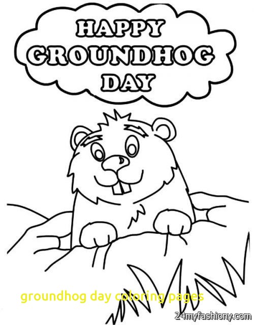 500x639 Groundhog Day Coloring Pages With Groundhog Day Coloring Pages