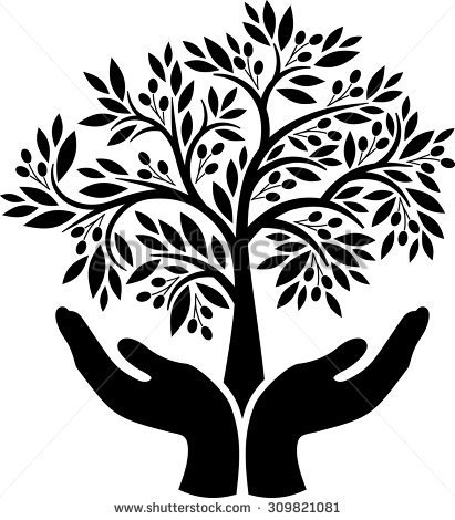 411x470 Drawings Of Plant Growing In Hand