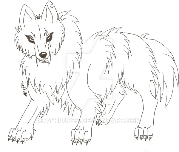 600x511 A Growling Dog Sketch By Athrunzz