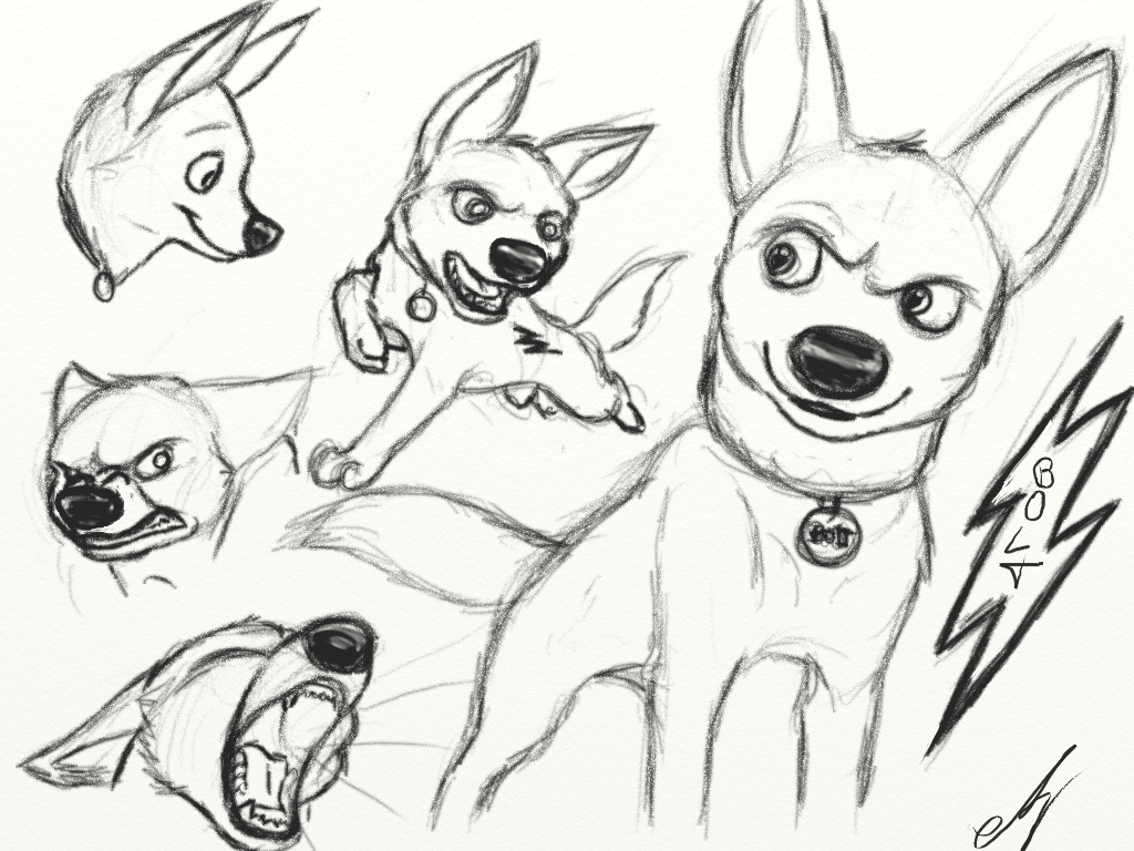 1024x768 Bolt Sketches By Kanpekinasekai