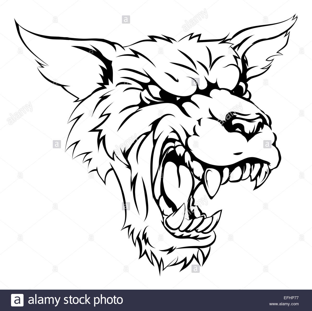 1300x1294 Mean Looking Werewolf Or Wolf Character Roaring And Snarling