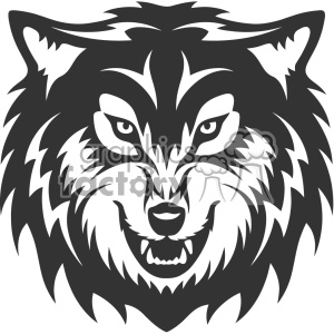 300x300 Royalty Free Wolf Growling Head Vector Art 403154 Vector Clip Art