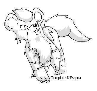 326x305 Growlithe Template By Finsterlichart