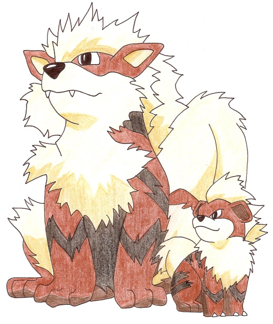 900x1069 Growlithe And Arcanine By Feel The Steel