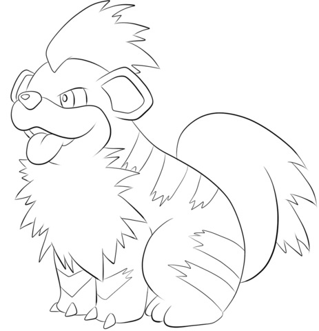 463x480 Growlithe Coloring Page Free Printable Coloring Pages