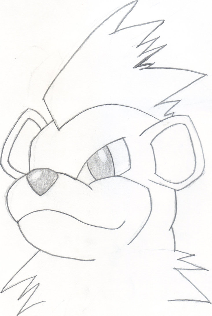 733x1090 Growlithe Sketch By Mangafan15