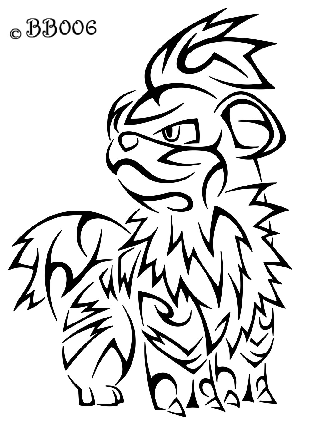 1024x1365 058 Tribal Growlithe By