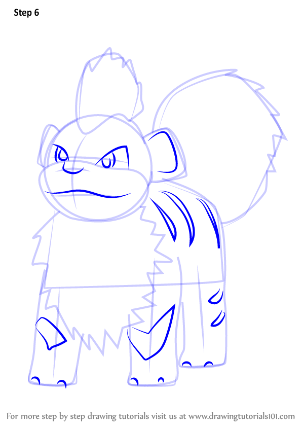 598x844 Learn How To Draw Growlithe From Pokemon Go (Pokemon Go) Step By