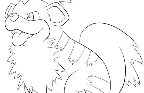 469x304 Pokemon Growlithe Coloring Pages Just Colorings