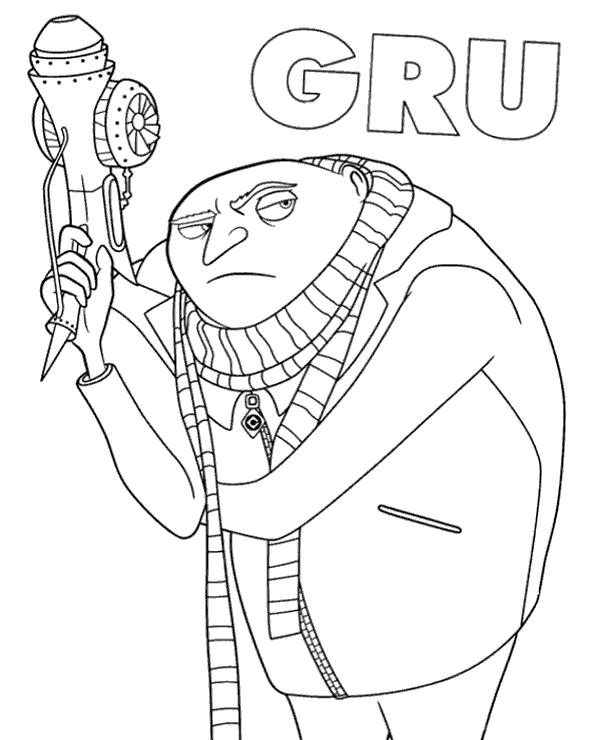 600x740 Gru Printable Coloring Page, Sheet To Print Or Download For Free
