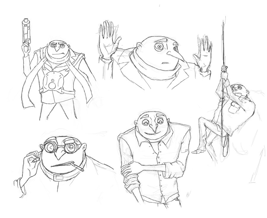 900x737 Worst Of You Gru Sketches By Thefishandthebird
