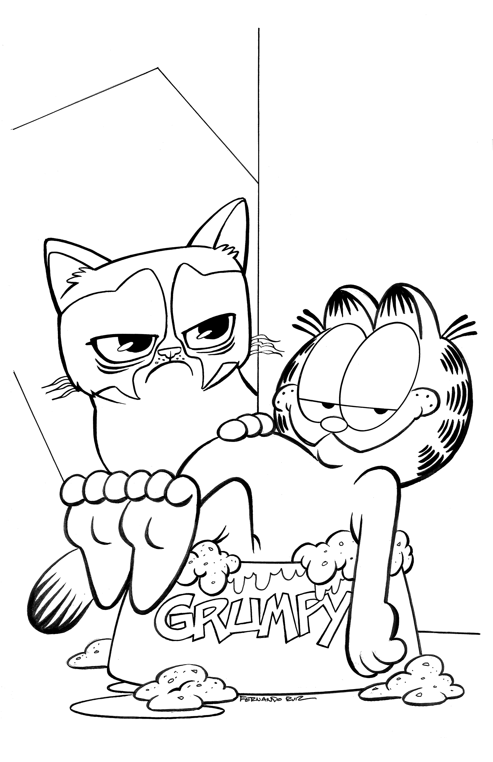 1650x2550 Grumpy Cat Garfield