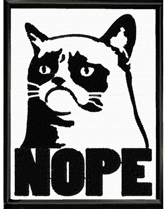 580x725 Drawn Grumpy Cat Black And White