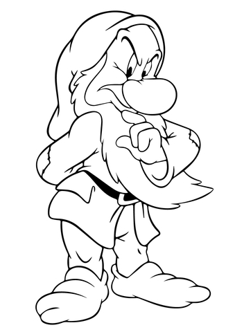 339x480 Grumpy Dwarf Coloring Page Free Printable Coloring Pages