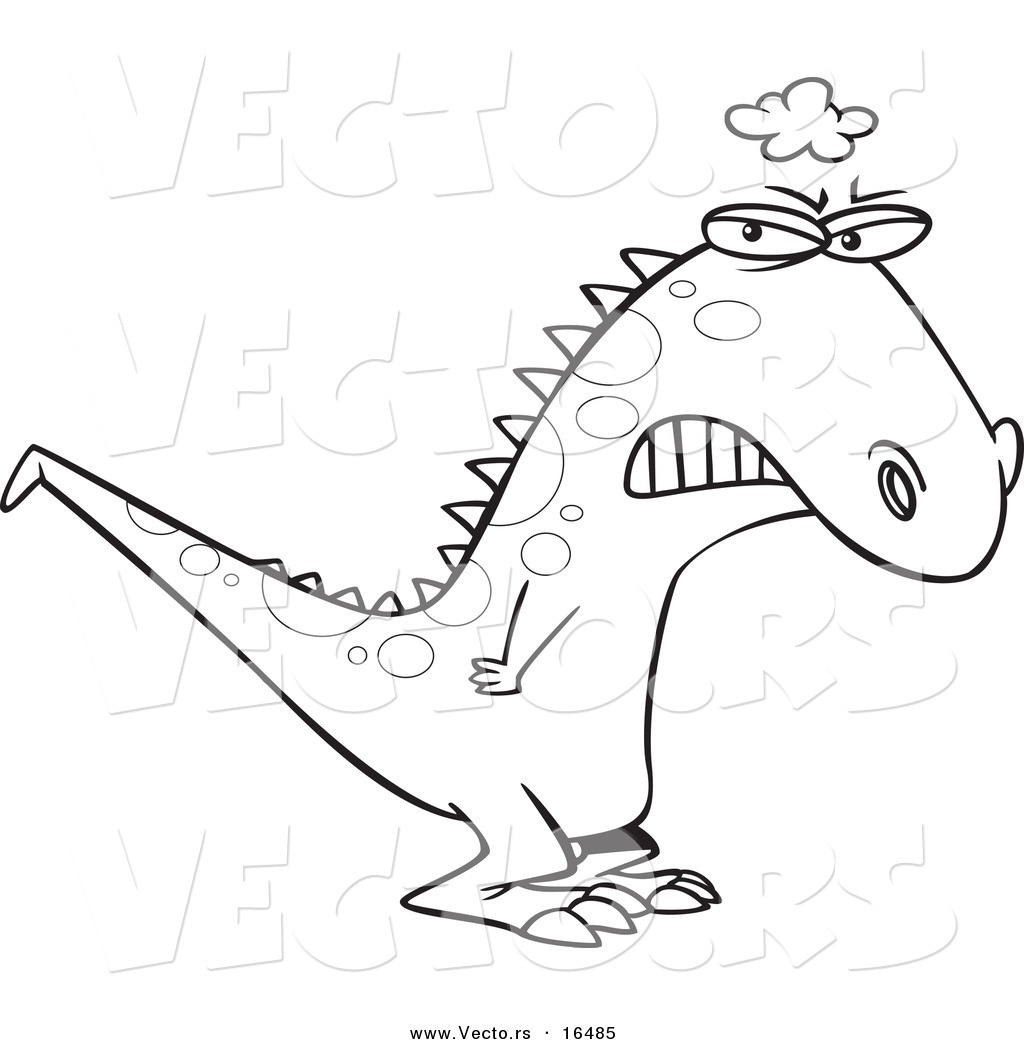 1024x1044 Vector Of A Cartoon Grumpy Grumposaurus