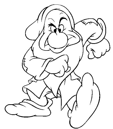 458x526 Grumpy Coloring Page Coloring Page For Kids