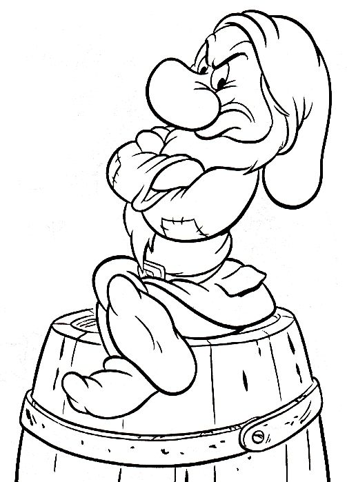 503x699 Walt Disney Coloring Pages Grumpy
