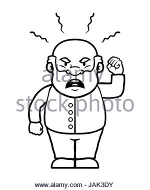 300x380 Cartoon Angry Old Man Stock Vector Art Amp Illustration, Vector