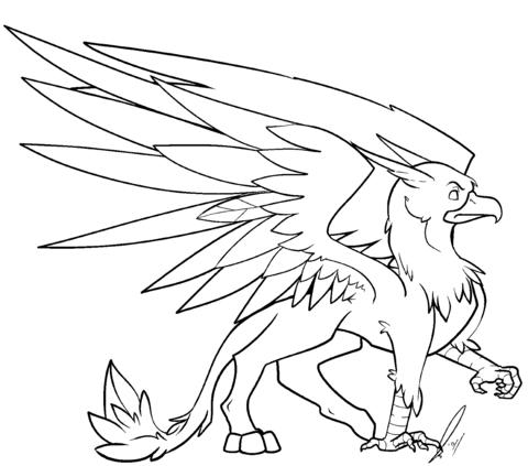 480x423 Griffin Coloring Page Free Printable Coloring Pages
