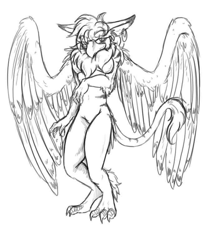 702x747 Female Gryphon By Tierafoxglove