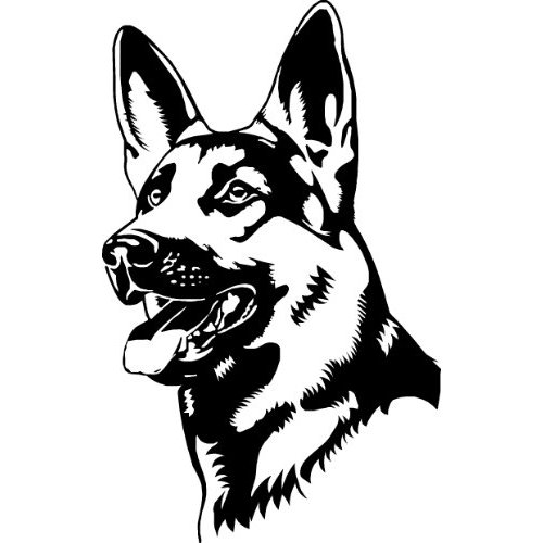 500x500 German Shepherd Alsation Dog Car Window Bike Stickers Sbd9 Dogs