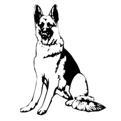 236x236 German Shepherd Dog Portrait Coloring Page Free Printable