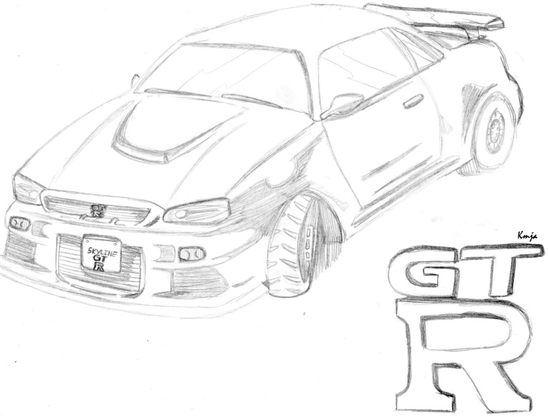 800x609 Skyline Gtr Sketch By Kar7chan