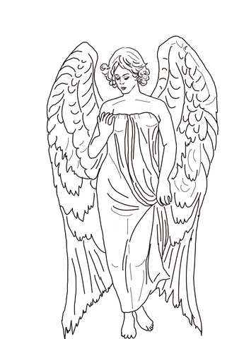 345x480 Guardian Angel Coloring Page Free Printable Coloring Pages