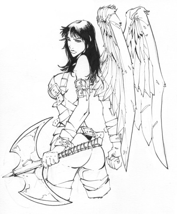 600x725 25 Beautiful Angel Tattoos For Girls