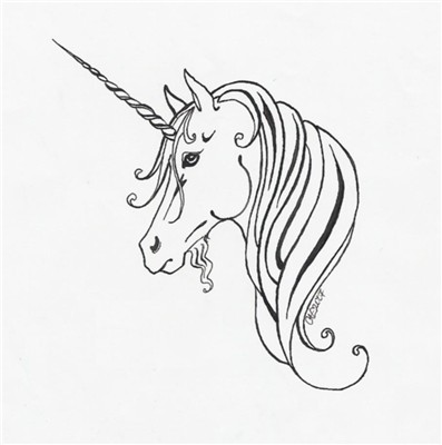 397x400 Unicorn Tattoo Design By ~haawan On (Unicorn