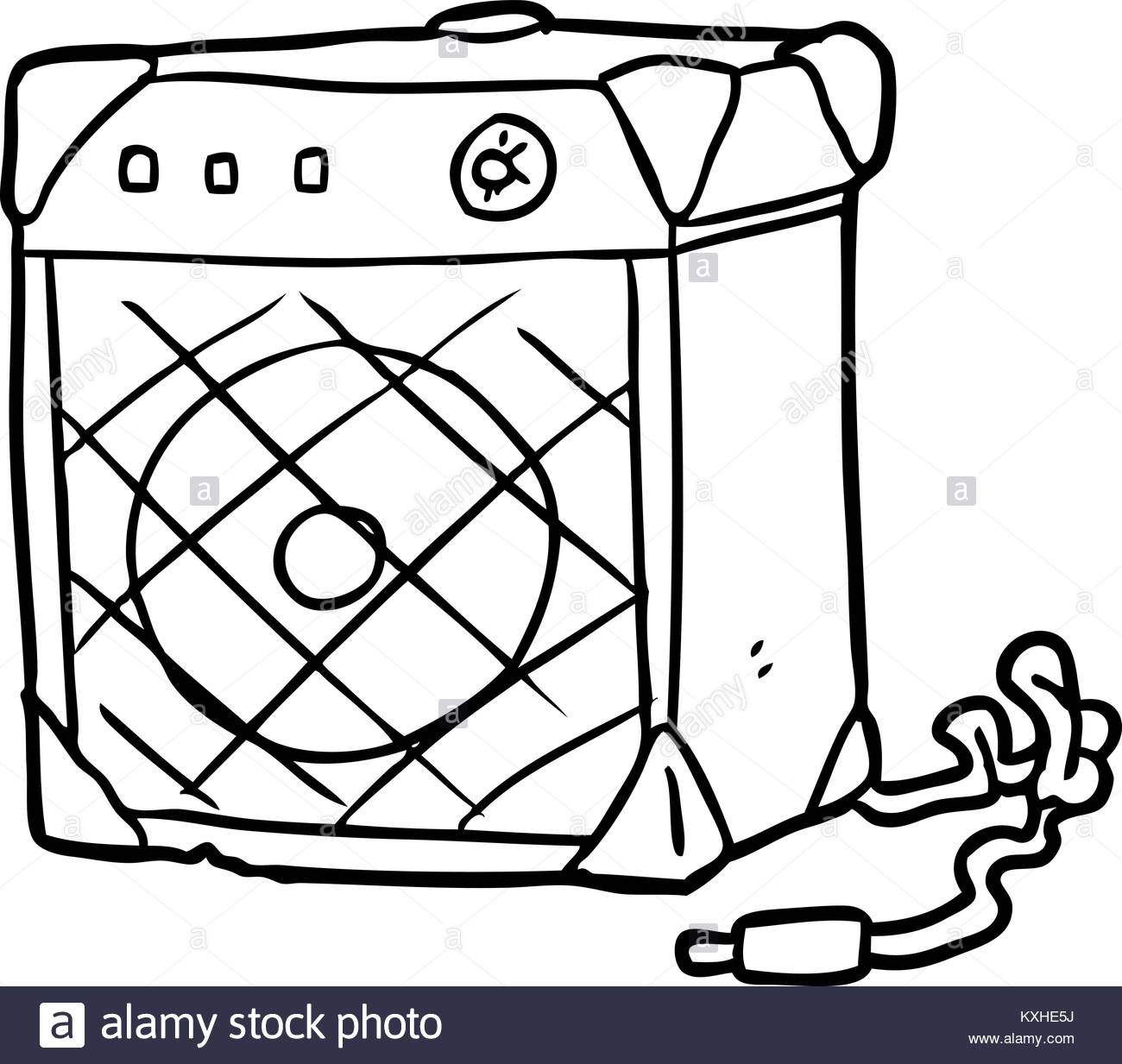 1300x1233 Line Drawing Of A Electric Guitar Amp Stock Vector Art