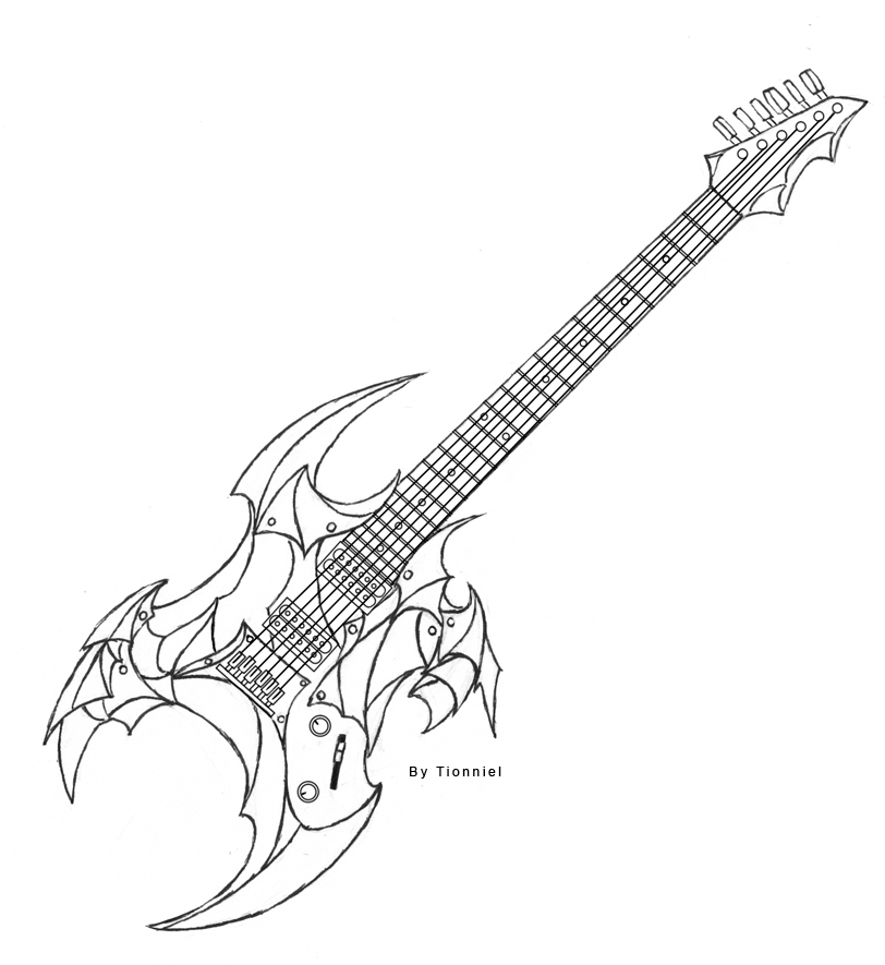 812x885 Electric Guitar Design By Tionniel