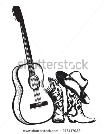 365x470 Drawn Guitar Easy Country