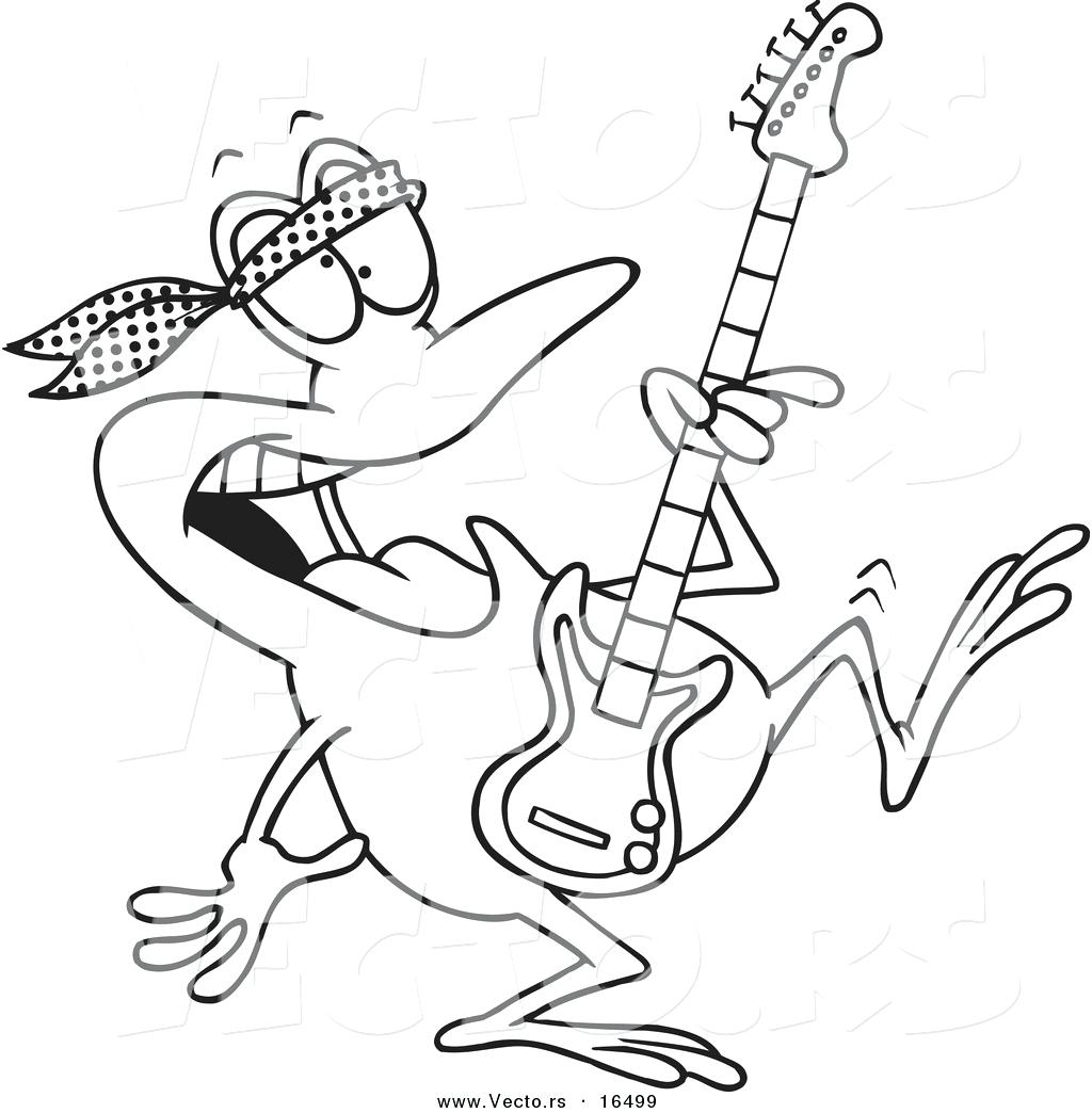1024x1044 Coloring Guitar Coloring Pages Vector Of A Cartoon Dancing