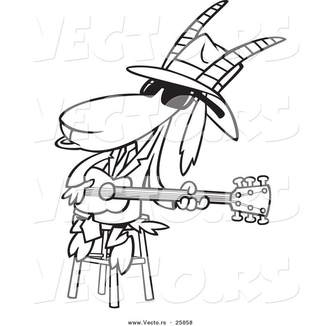 1024x1044 Blues Music Coloring Pages Fresh Vector Of A Cartoon Blues Goat