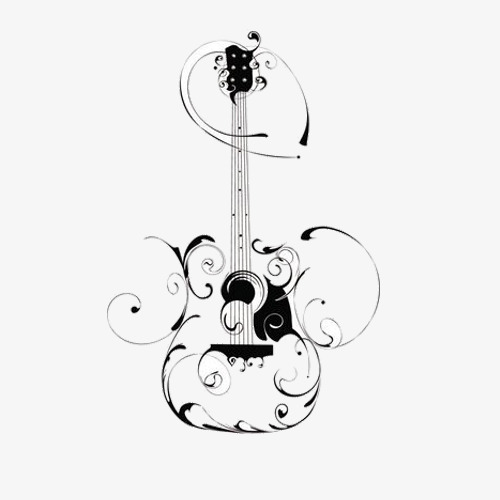500x500 Hand Painted Guitar, Guitar, Musical Instruments, Innovate Png