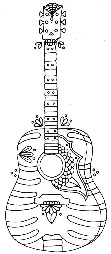 449x1024 Guitar Melody Coloring Pages Printable Best Images On Drawing