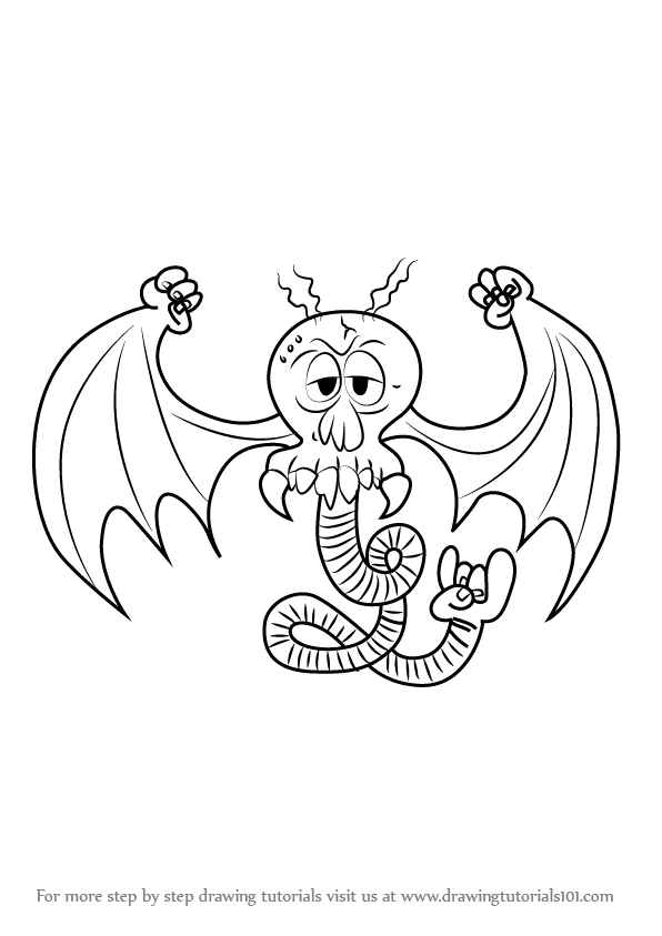 596x843 Learn How To Draw Guitar Monster From Uncle Grandpa (Uncle Grandpa