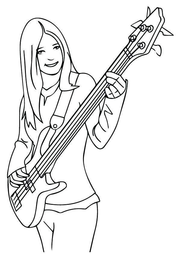595x842 Guitar Pictures To Color