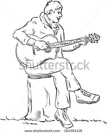 375x470 Drawn Guitar Play Guitar