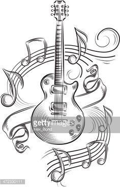 236x368 Guitar Embroidery Design Music Embroidery Designs