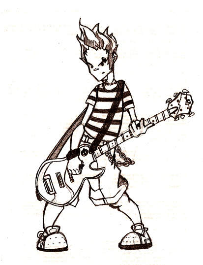 413x538 Me With My Guitar Sketch By Jordihp