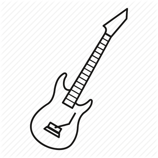 512x512 Band, Guitar, Instrument, Line, Music, Outline, String Icon Icon