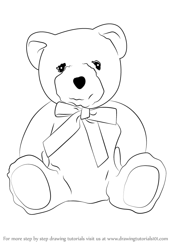 598x844 Learn How To Draw A Teddy Bear (Soft Toys) Step By Step Drawing