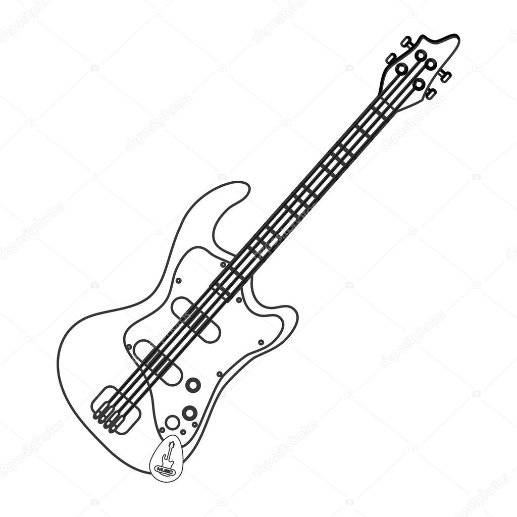 1024x1024 Electric Guitar Icon Stock Vector Jemastock