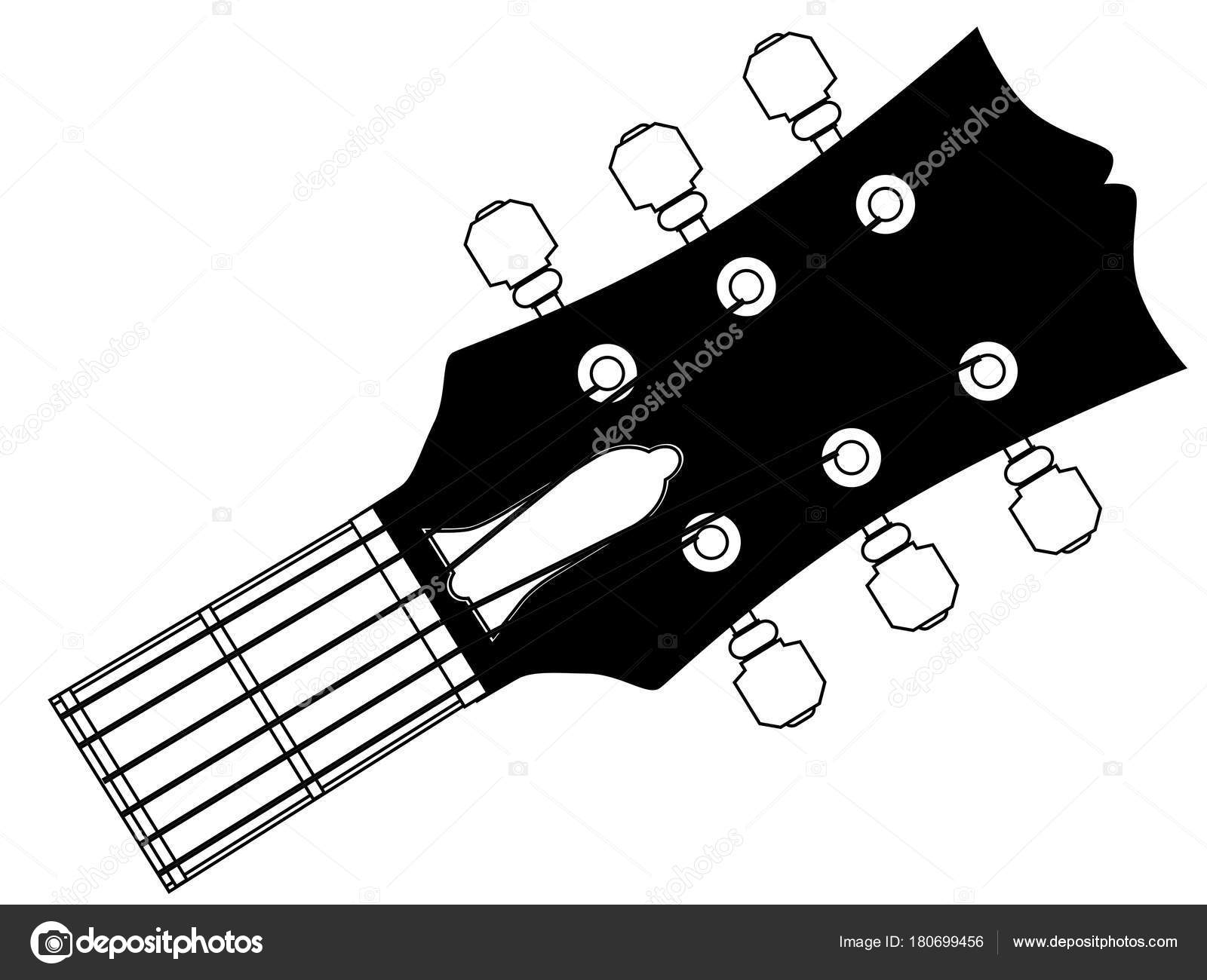 1600x1300 Guitar Headstock Outline Drawing Stock Vector Bigalbaloo