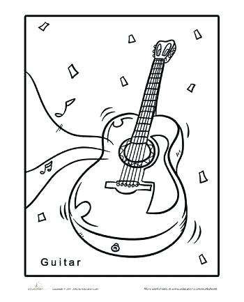 350x433 Best Of Guitar Coloring Pages Pictures Guitar Coloring Pages